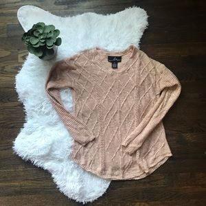 Allegra Pink Sweater W/Diamon Pattern